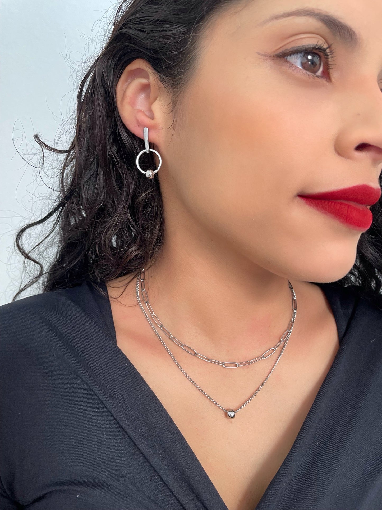 Conjunto Bolinha (Colar Duplo, Brinco e Pulseira Dupla)