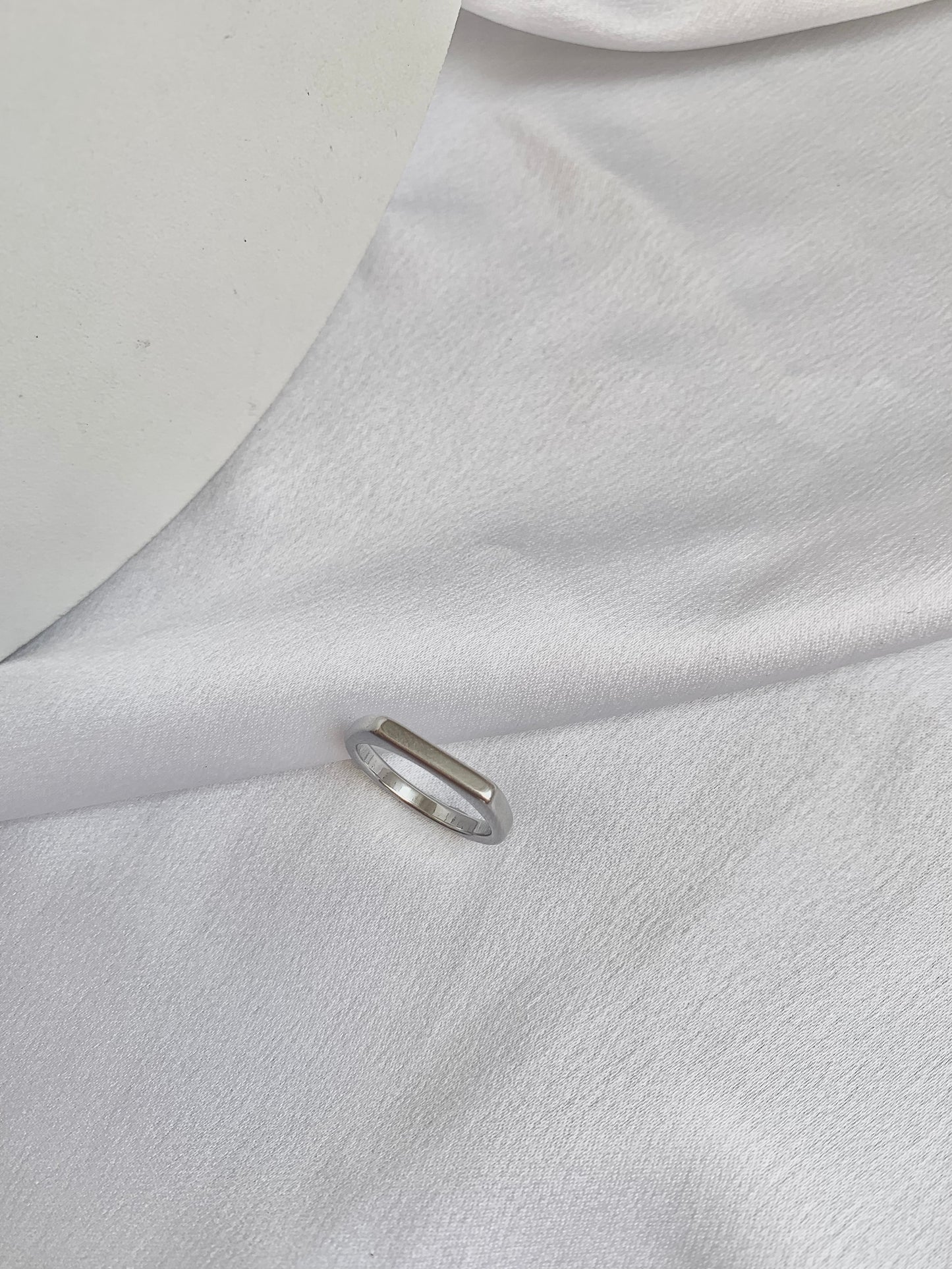 Anel reto quadrado 3mm de aço inox