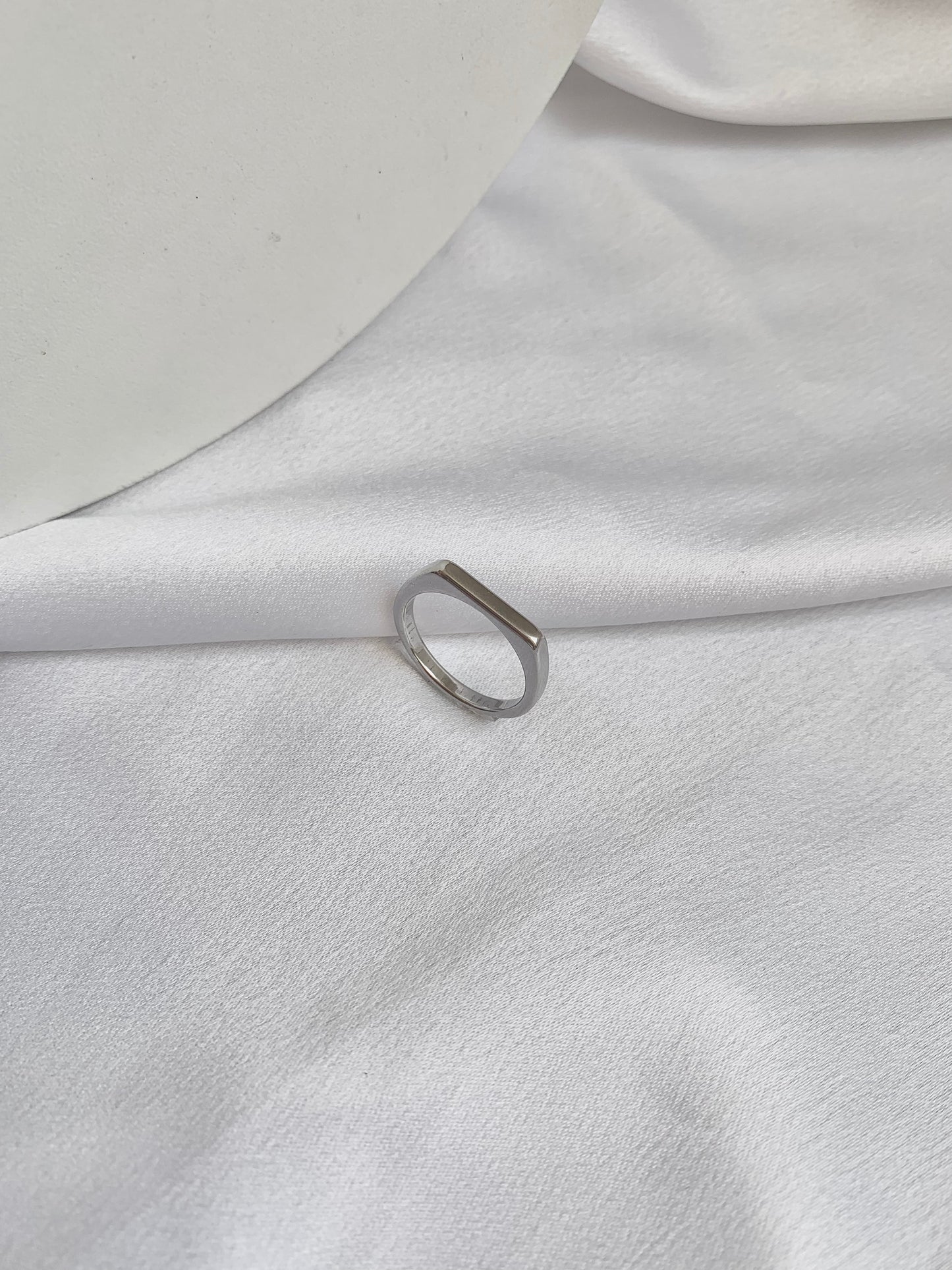 Anel reto quadrado 3mm de aço inox