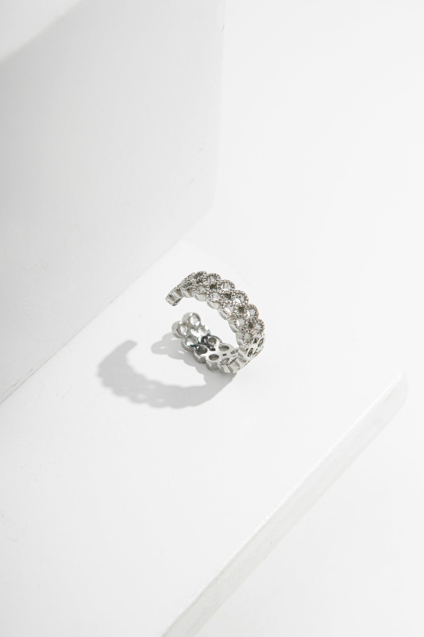 Piercing fake duplo bolinhas aderencia aço inox