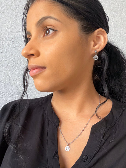 Conjunto Arvore da vida (Colar, Pulseira e Brinco)