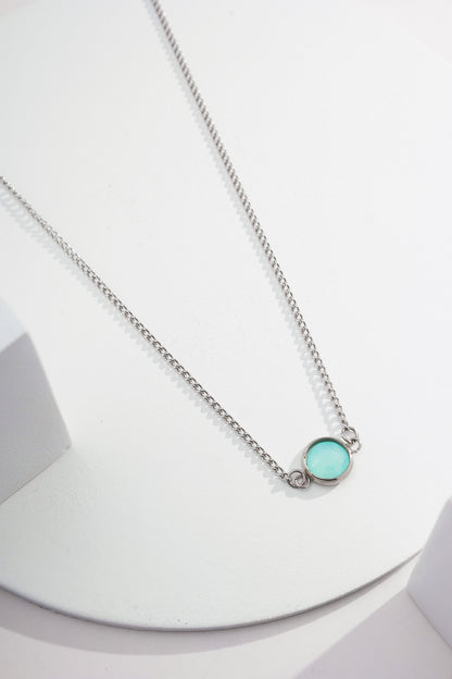 Choker chaton azul mar todo de aço