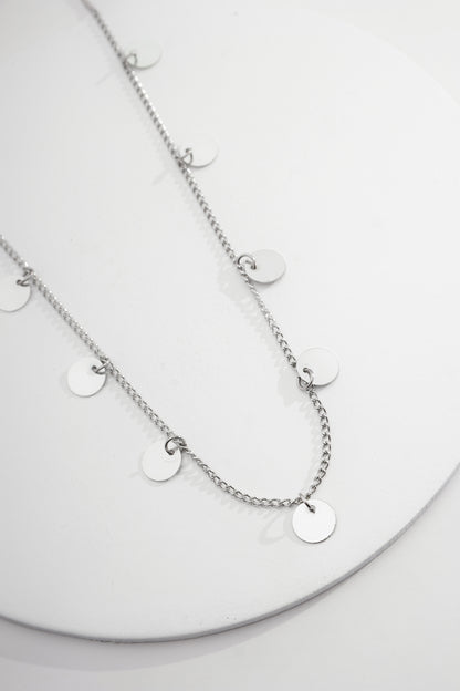 Choker medalha com corrente de aço