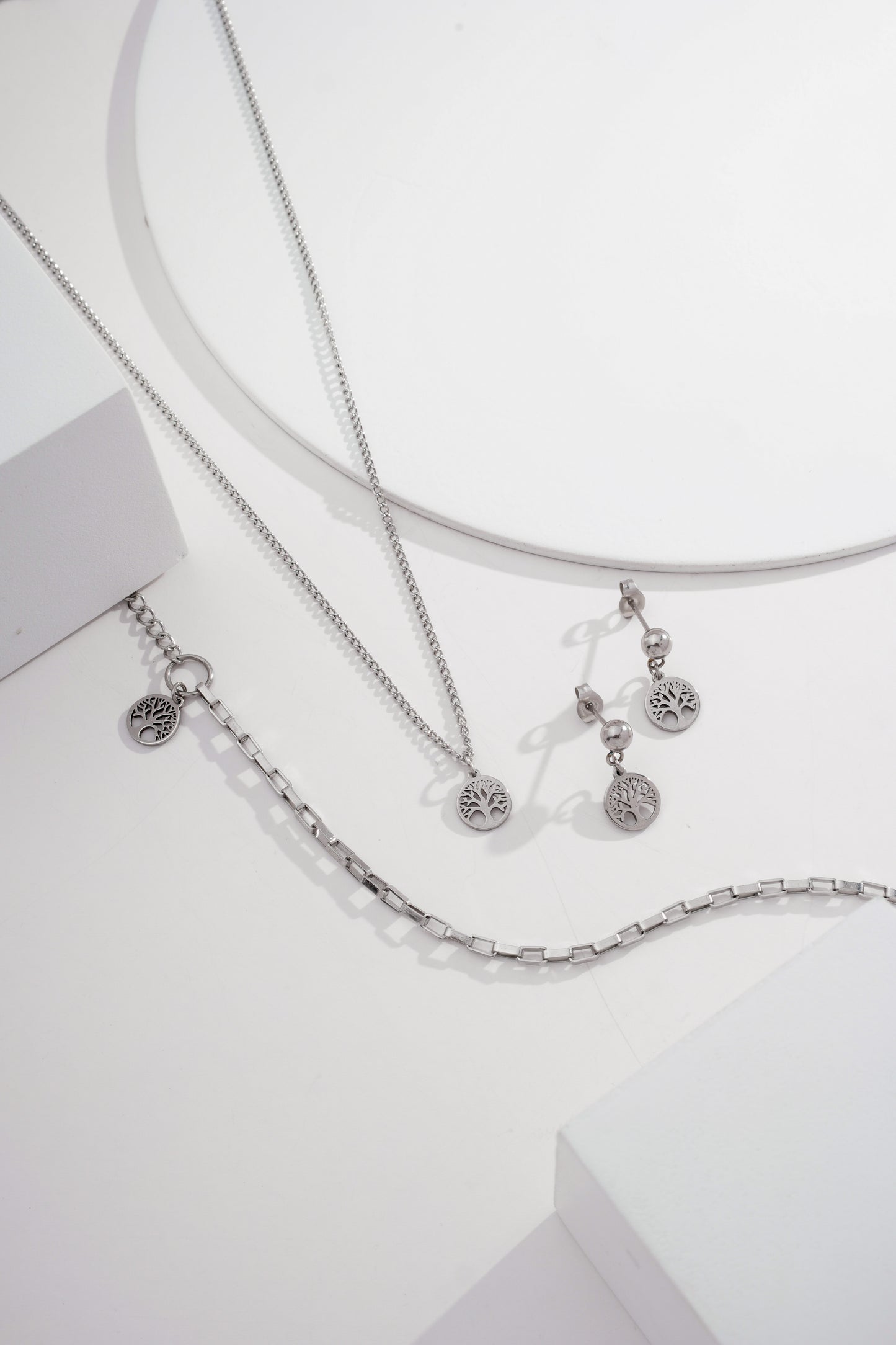 Conjunto Arvore da vida (Colar, Pulseira e Brinco)