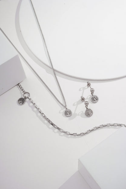 Conjunto Arvore da vida (Colar, Pulseira e Brinco)