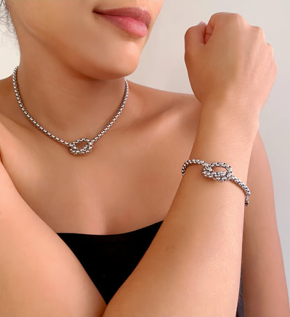 Pulseira nó corrente grossa