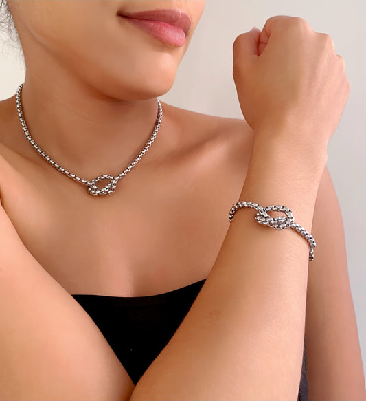 Pulseira nó corrente grossa