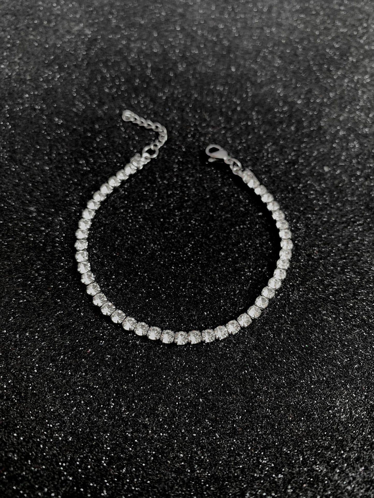 Pulseira toda de strass zirconia de aço