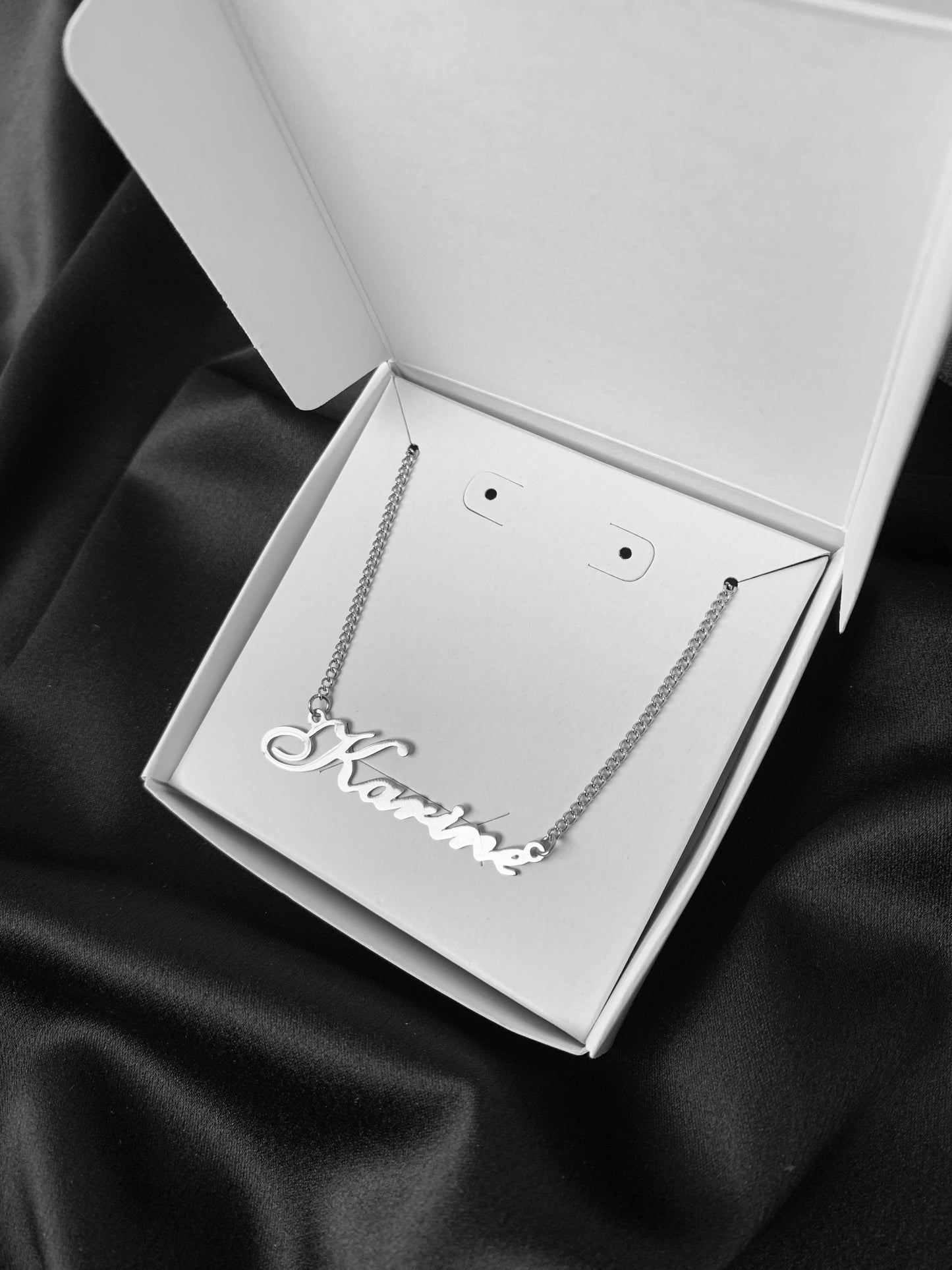 Colar nome personalizado de aço inox