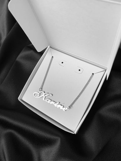 Colar nome personalizado de aço inox