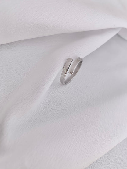 Anel quadrado 2mm invertido de aço inox