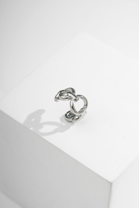 Piercing fake corrente bridão aço inox