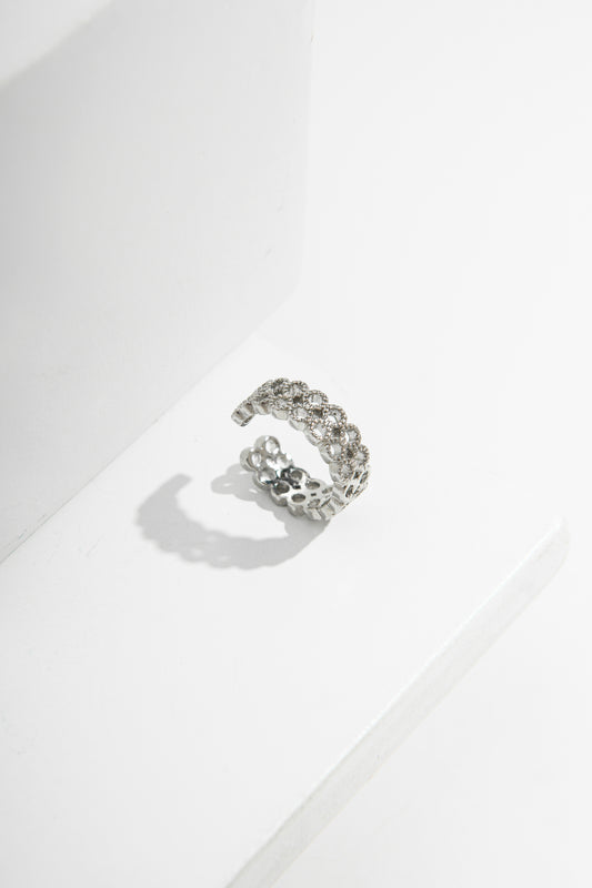 Piercing fake duplo bolinhas aderencia aço inox