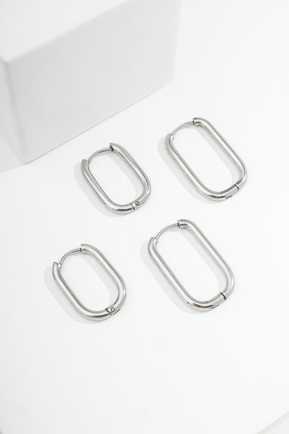 Argola oval trava clique M e G aço inox