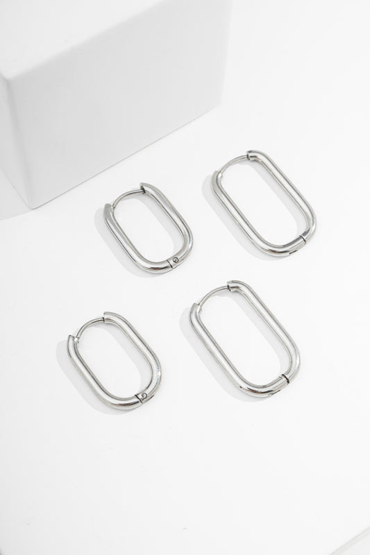 Argola oval trava clique M e G aço inox